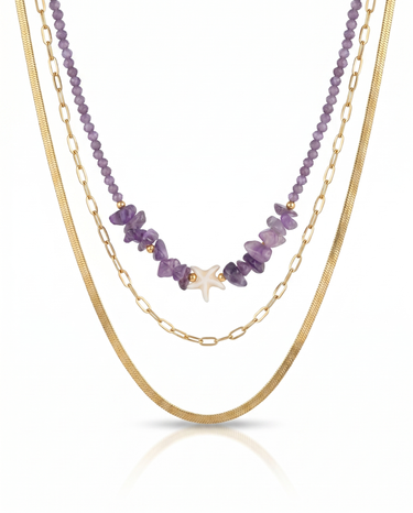 Vera Amethyst Layered Necklace