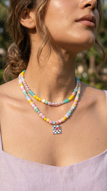 Candy Colada Layered Beaded Necklace