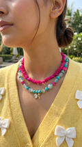 Dragonfruit Daiquiri Layered Beaded Necklace