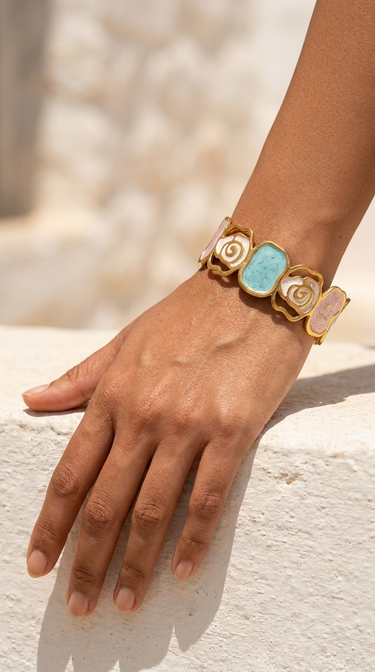 Pearled Blossom Cuff Bracelet