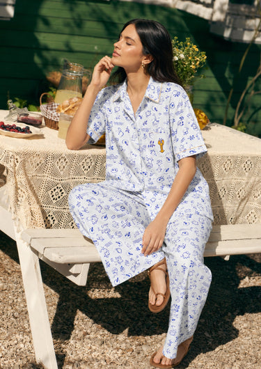 Doodlina - Cotton Poplin Night Suit