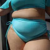plus size cyan color bikini