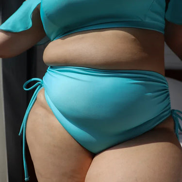 plus size cyan color bikini