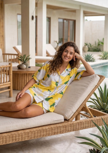 Sunelle - Satin Shorts Sets