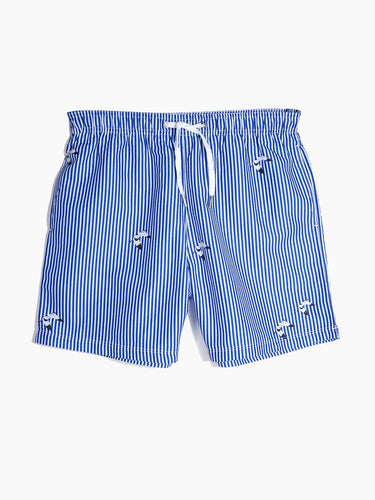 Men's Swim Shorts - Scooper Blue Stripes - Shore Borne