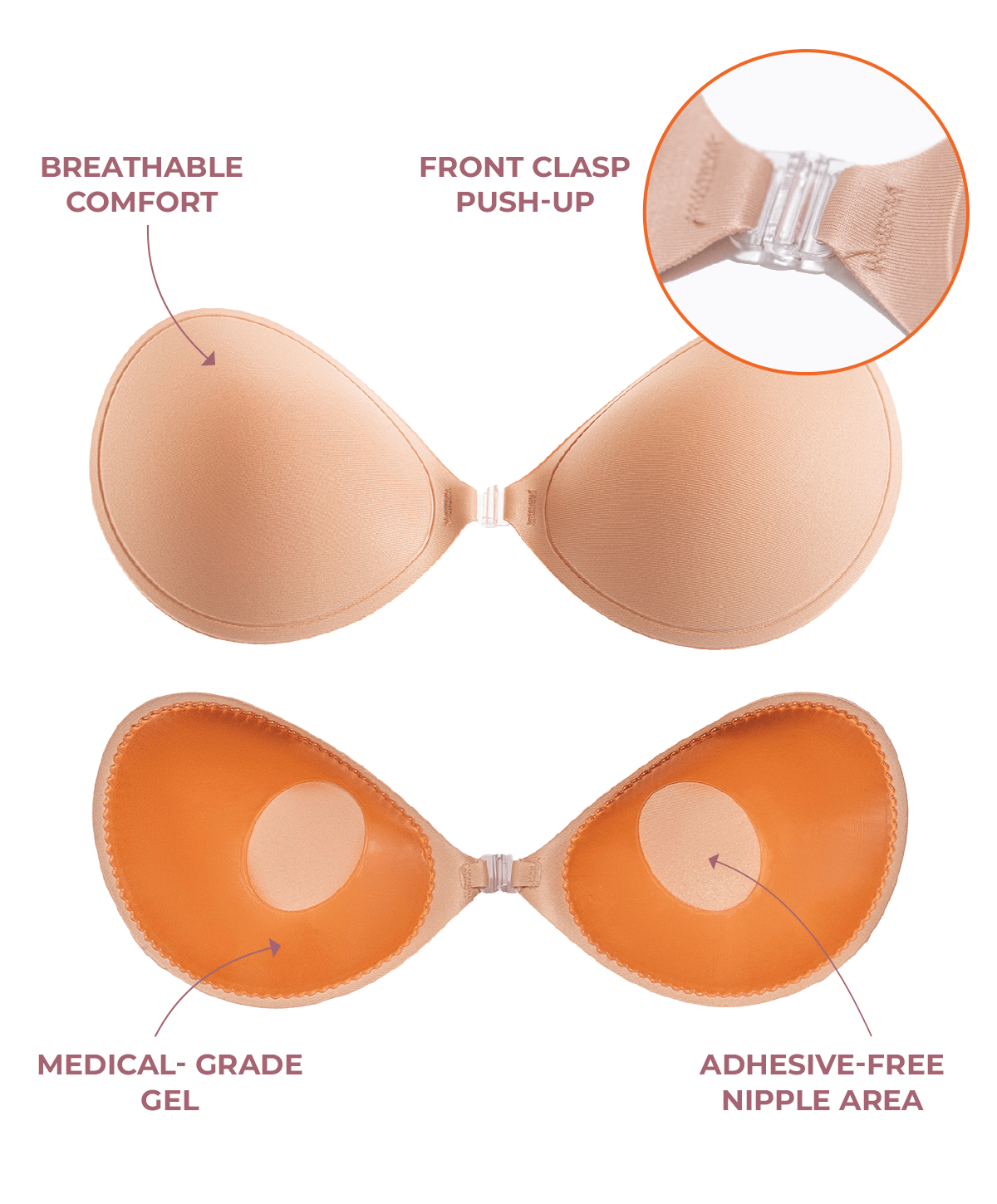 BareEase Adhesive Strapless Bra