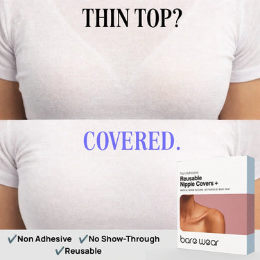 Non-Adhesive Reusable Nipple Covers + (10 cm)
