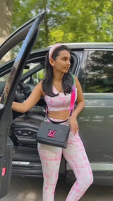 Pink Shibori Luxe Crop Top