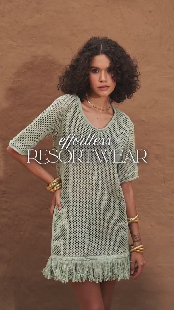 Amaya Knit Dress - Sage Green