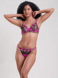 Iris Embroidered Balconette Bra & Thong Set