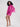Fuchsia Lace Robe With Thong
