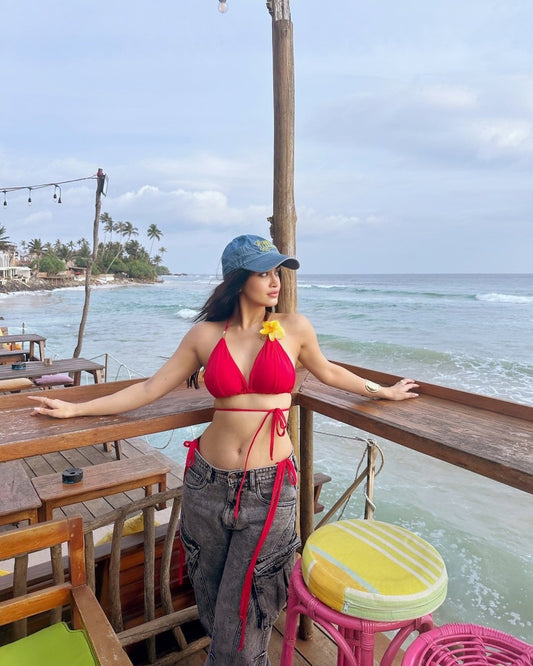 Chopped Chillis Red Bikini Swim Set