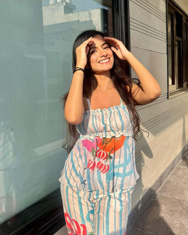 Tooti Frooti Flared Printed Co-Ord Set