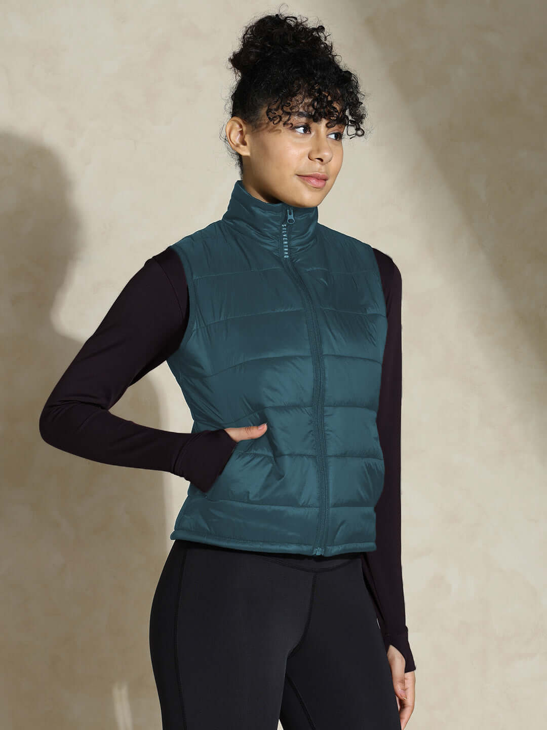 Shop-TraqWarm Puffer Vest Sleeveless Airforce