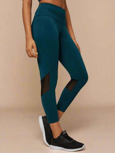 Shop-Teal Padded Cross Back Crop Top & 7/8 Leggings