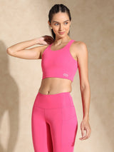 Shop-Pink Fuchsia High Impact Action Bra & Aura Leggings