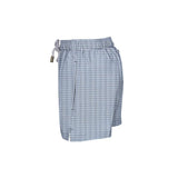 House of Malabaar boy's abstract wave print swim shorts.