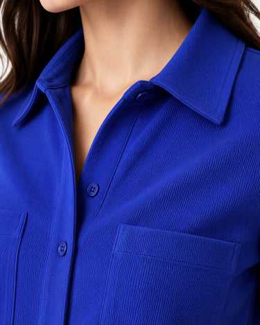 Luminous Blue Waffle Safari Top