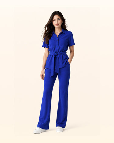 Luminous Blue Waffle Safari Top